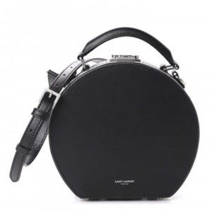 Saint Laurent Calfskin Mica Medium Hat Box Bag